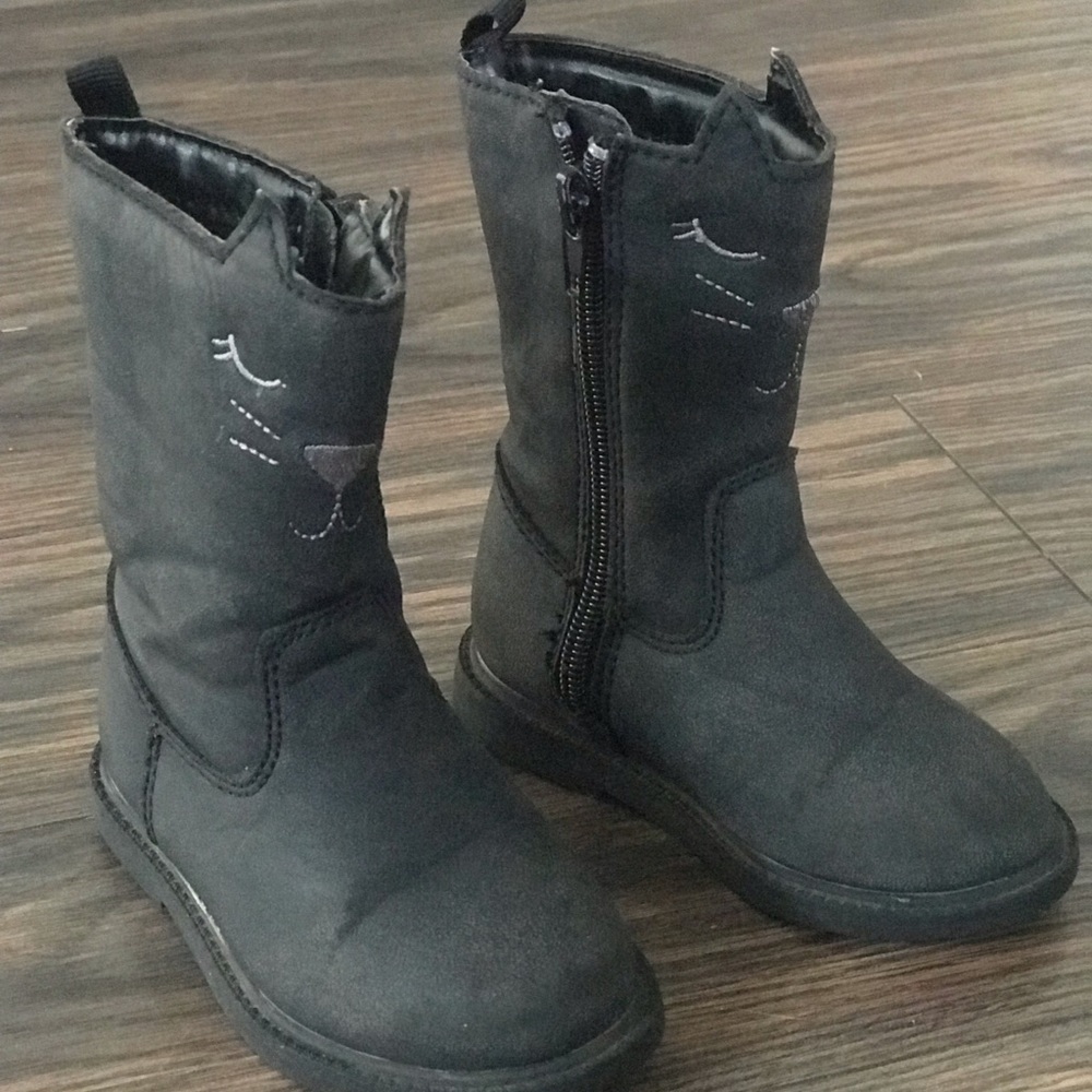 Carters kids black fashion boots
